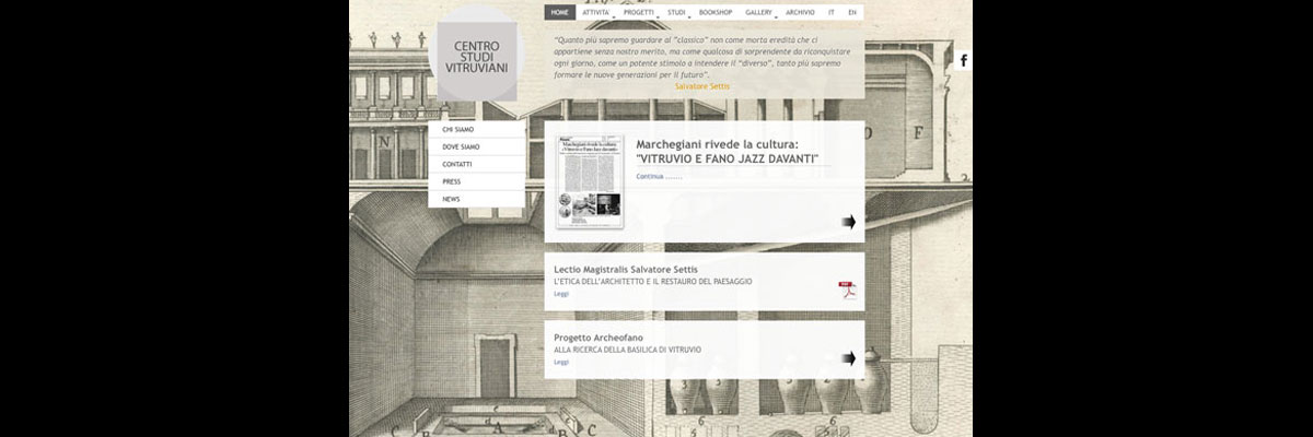 WebSite Centro Studi Vitruviani