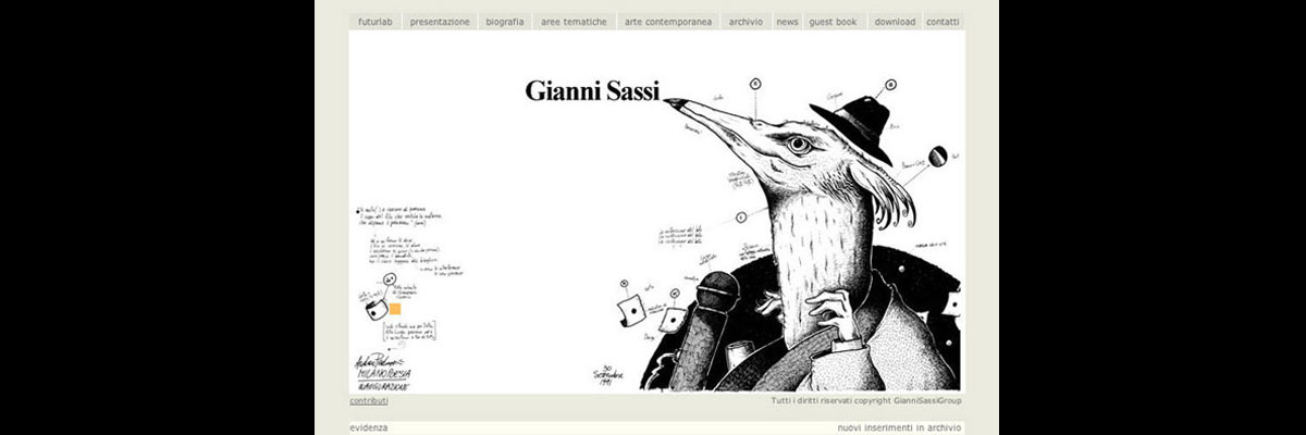 WebSite - archivio Gianni Sassi