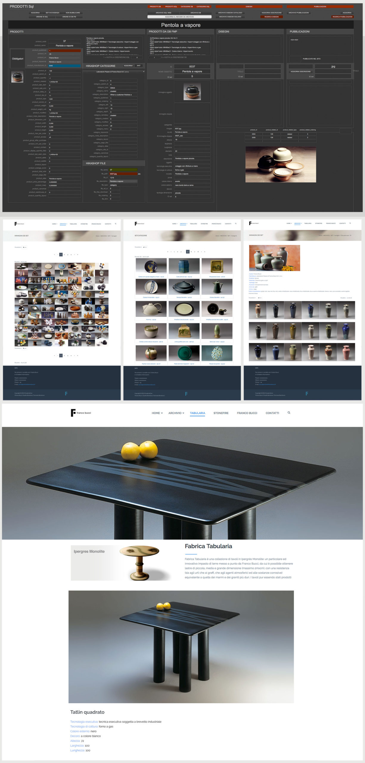 Archivio Franco Bucci Gestione pagine web